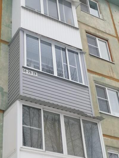 Остекление балкона г. Новомосковск улица Чапаева 12